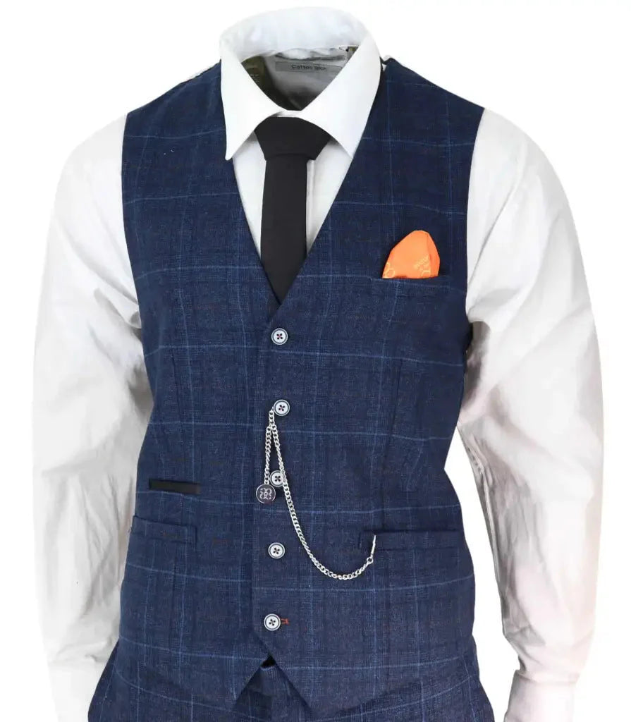 Three-Piece Tweed Suit Cody Blue