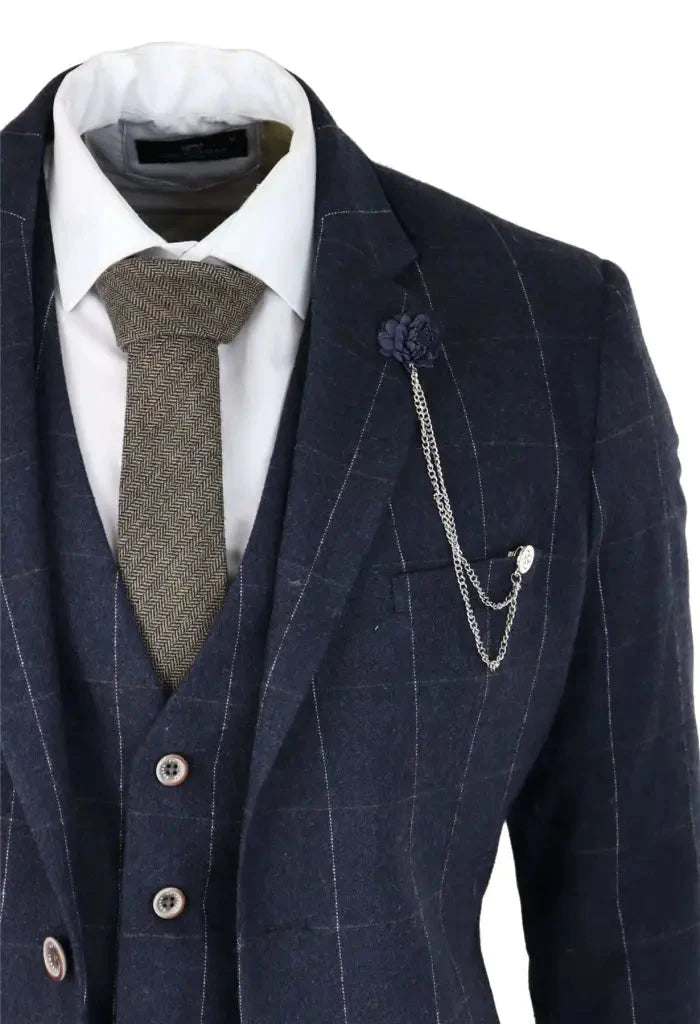 Cavani Three-Piece Suit - Angels Navy