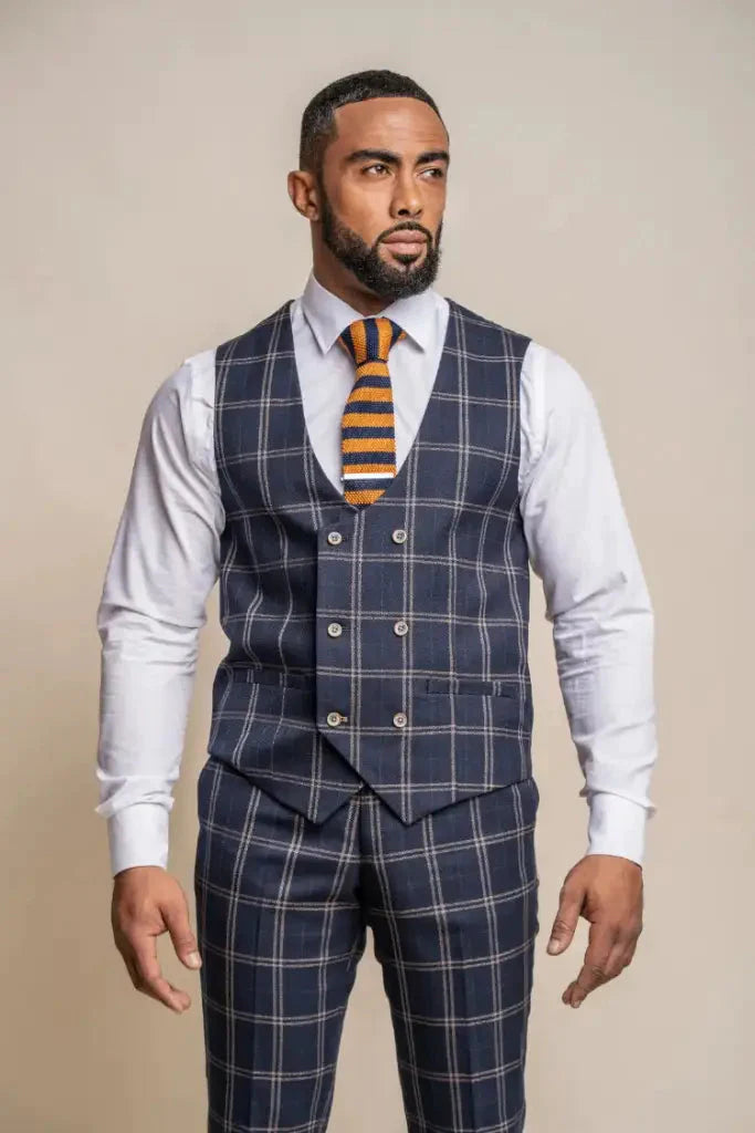 Hardy Navy Suit, 3-Piece Slim Fit Suit