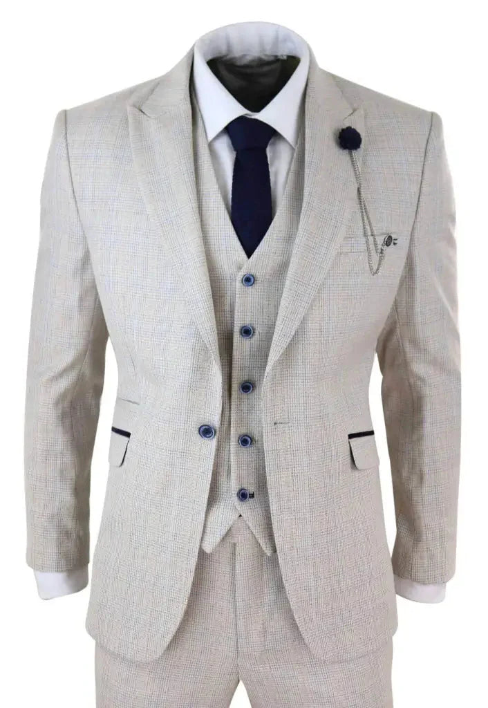 Men's Suit Beige - Cavani Caridi