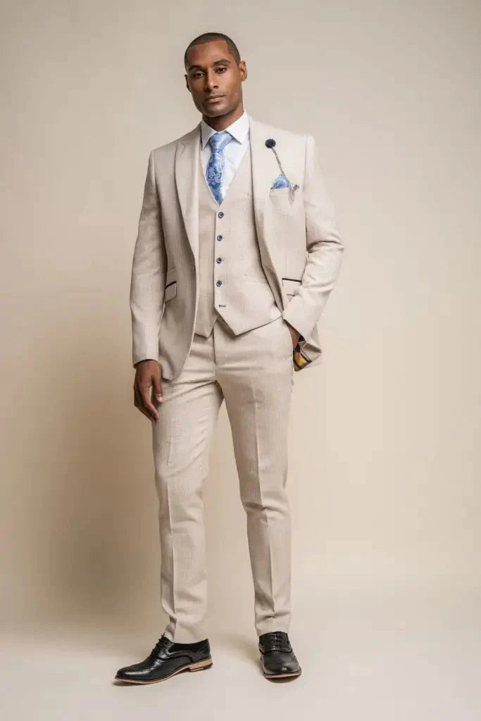 Men's Suit Beige - Cavani Caridi