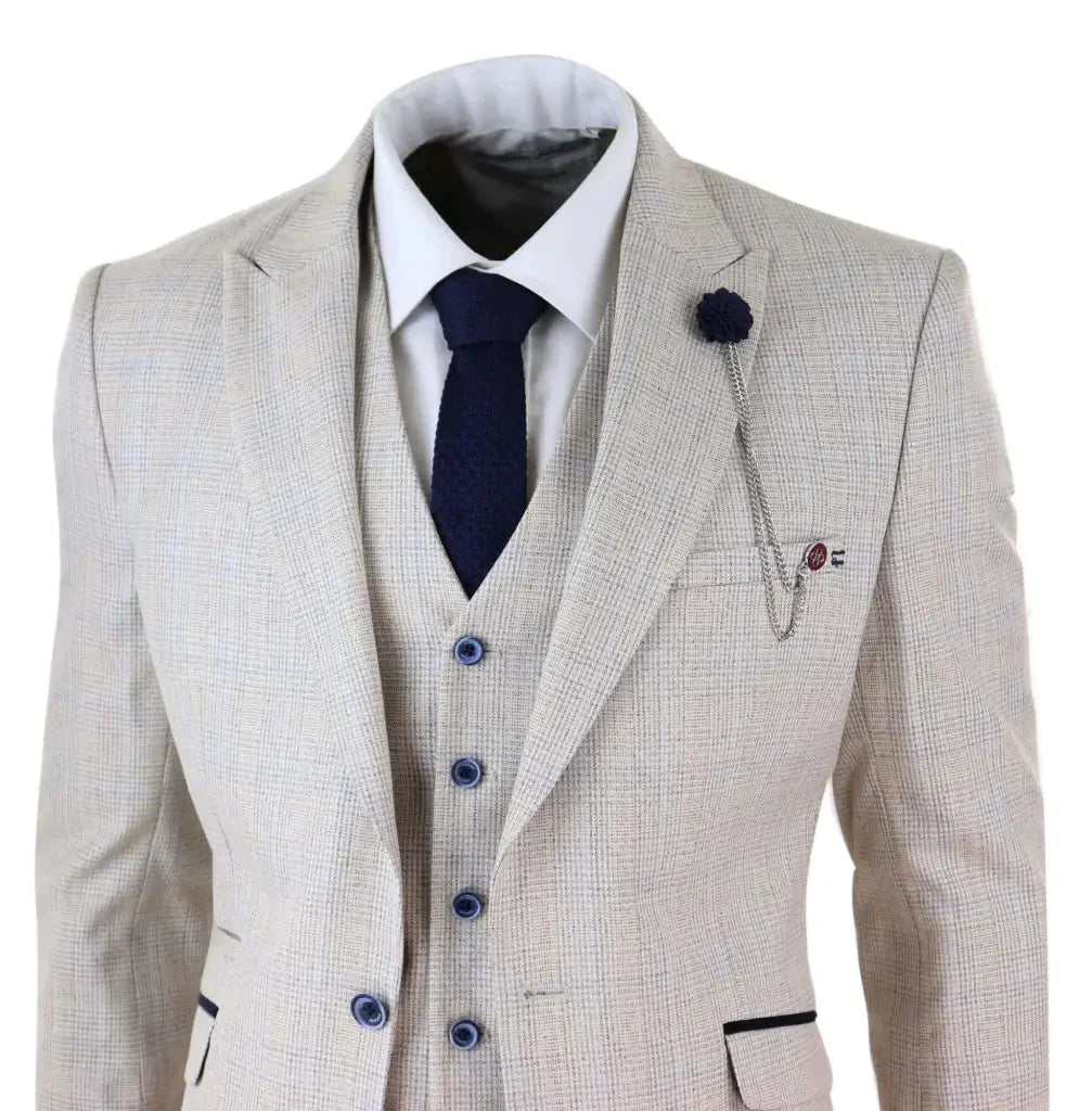 Men's Suit Beige - Cavani Caridi