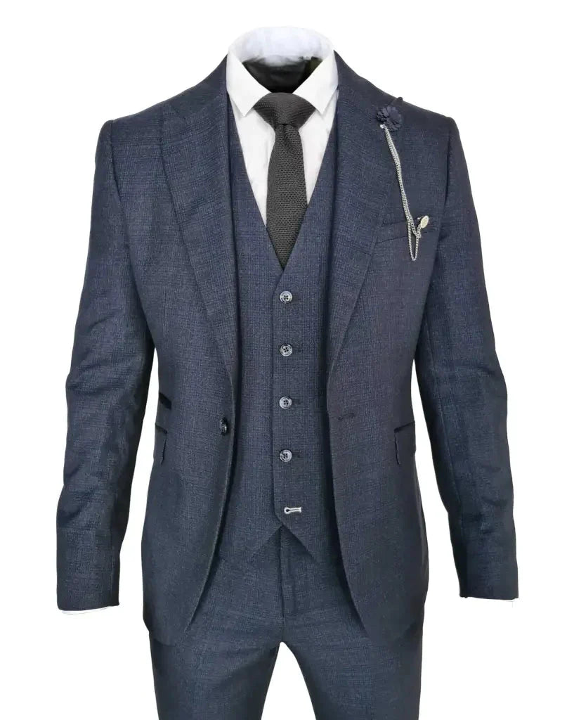 Men's Suit Navy Blue - Cavani Caridi