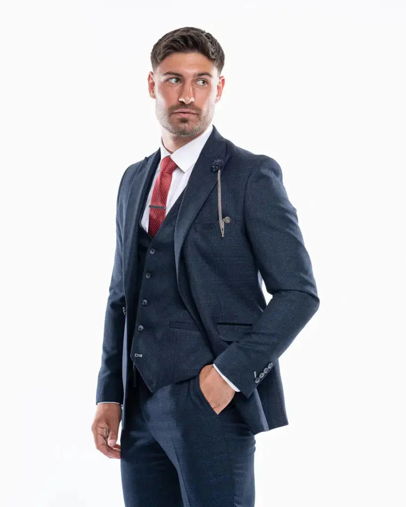 Men's Suit Navy Blue - Cavani Caridi