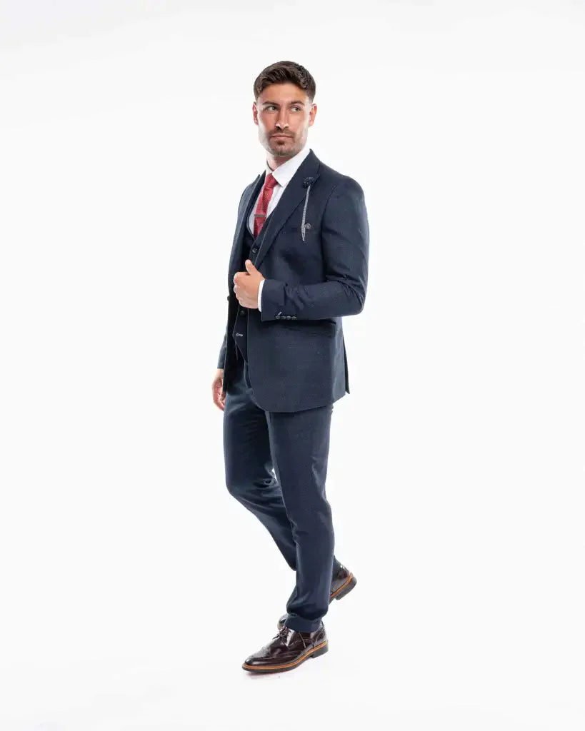 Men's Suit Navy Blue - Cavani Caridi