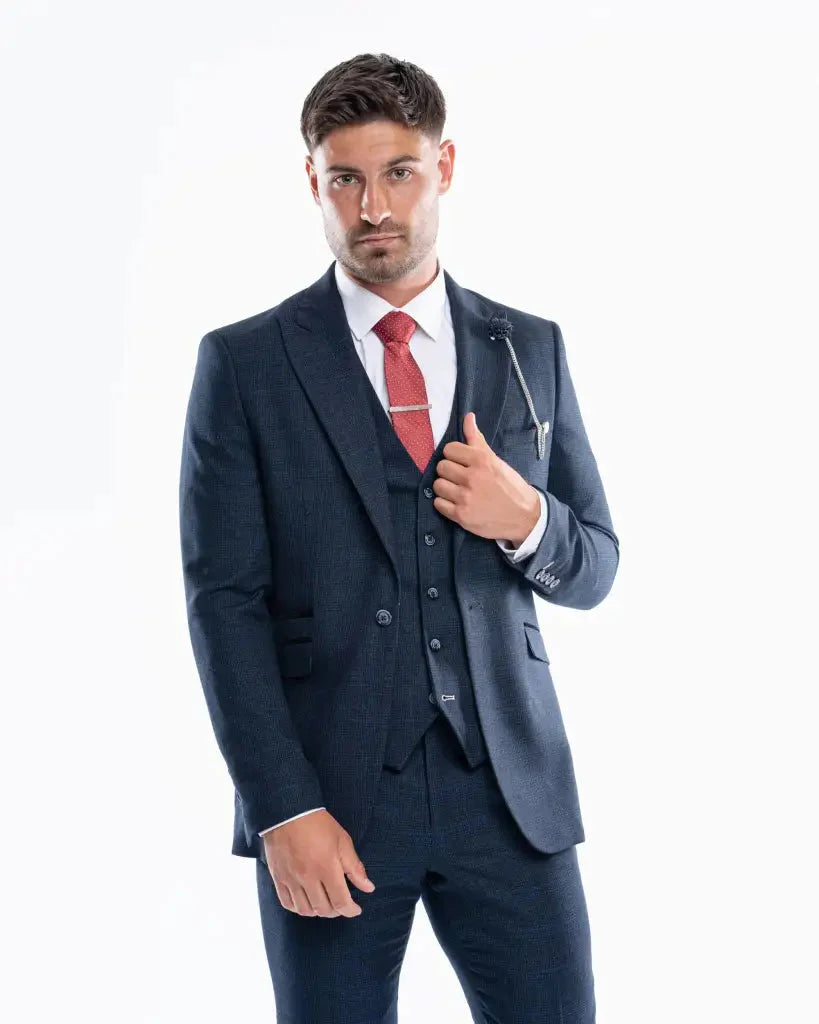 Men's Suit Navy Blue - Cavani Caridi