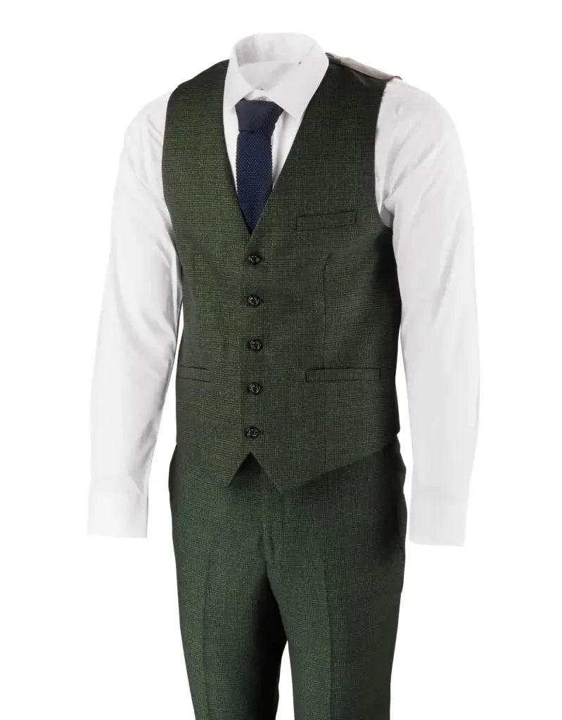 Men's Suit Olive Green - Cavani Caridi