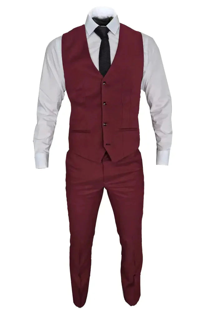 Men's Suit MAX Wine Red 3-Piece