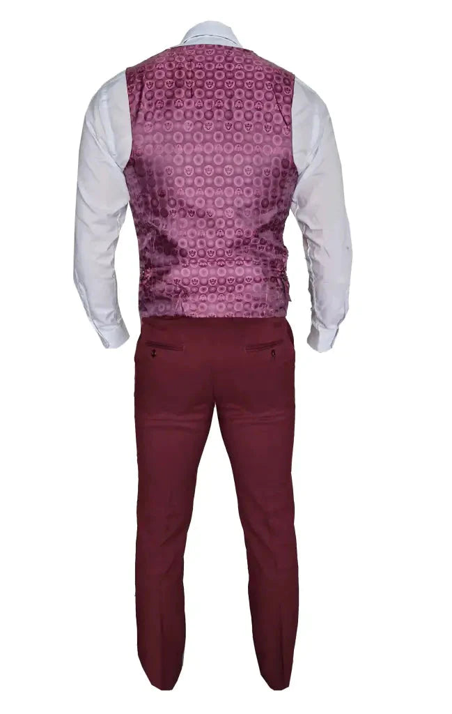 Men's Suit MAX Wine Red 3-Piece