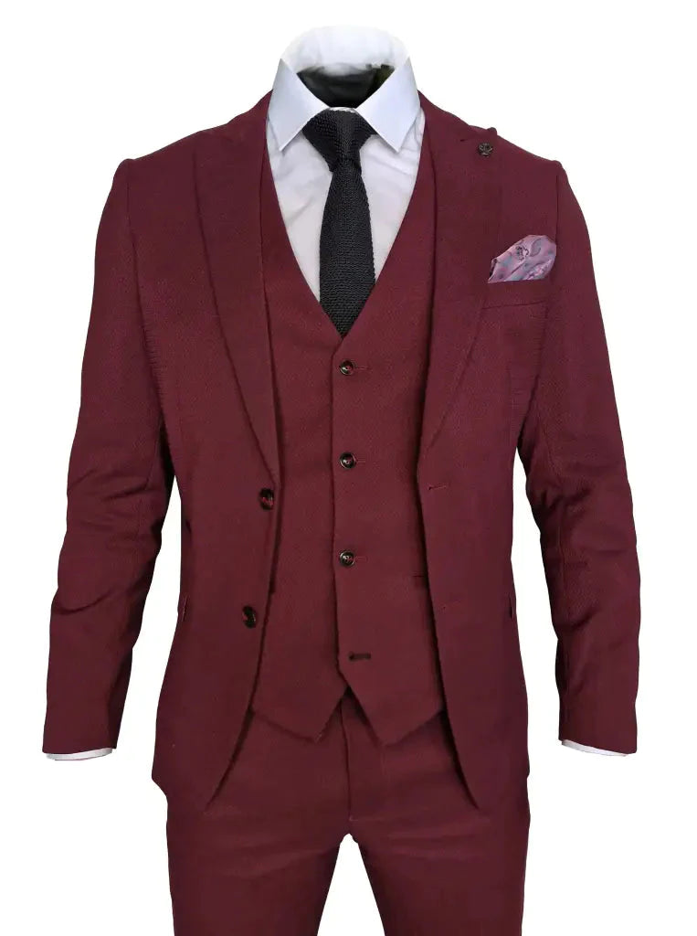 Men's Suit MAX Wine Red 3-Piece