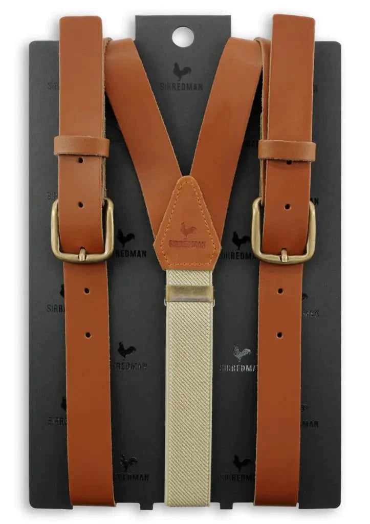 Classic Leather Suspenders Cognac - Suspenders