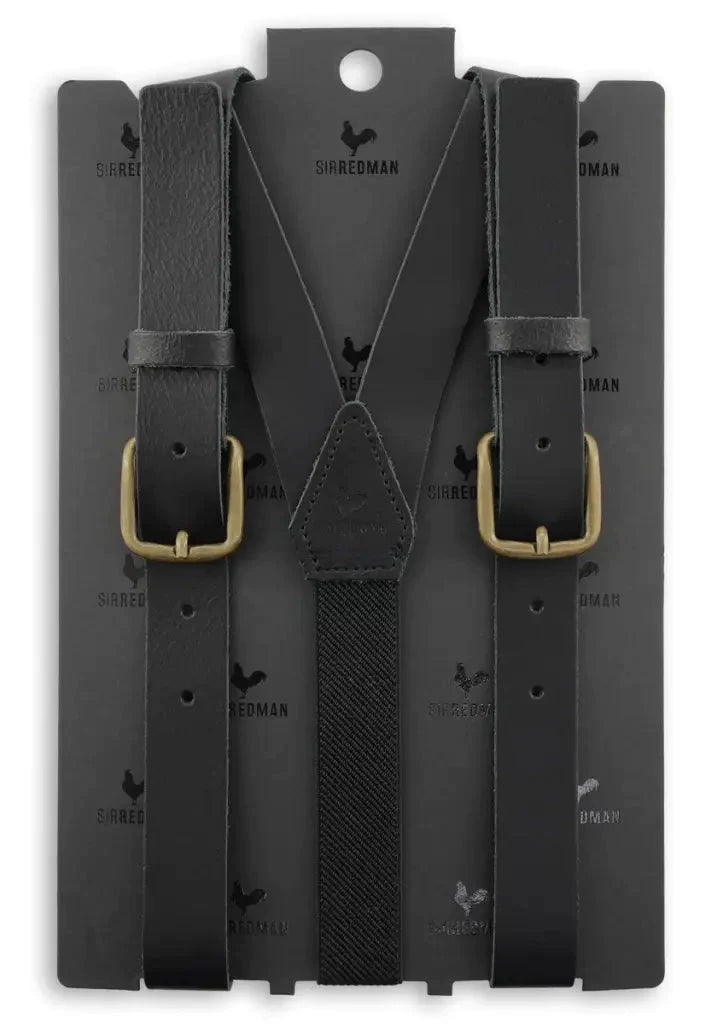 Classic Leather Suspenders Black - Suspenders