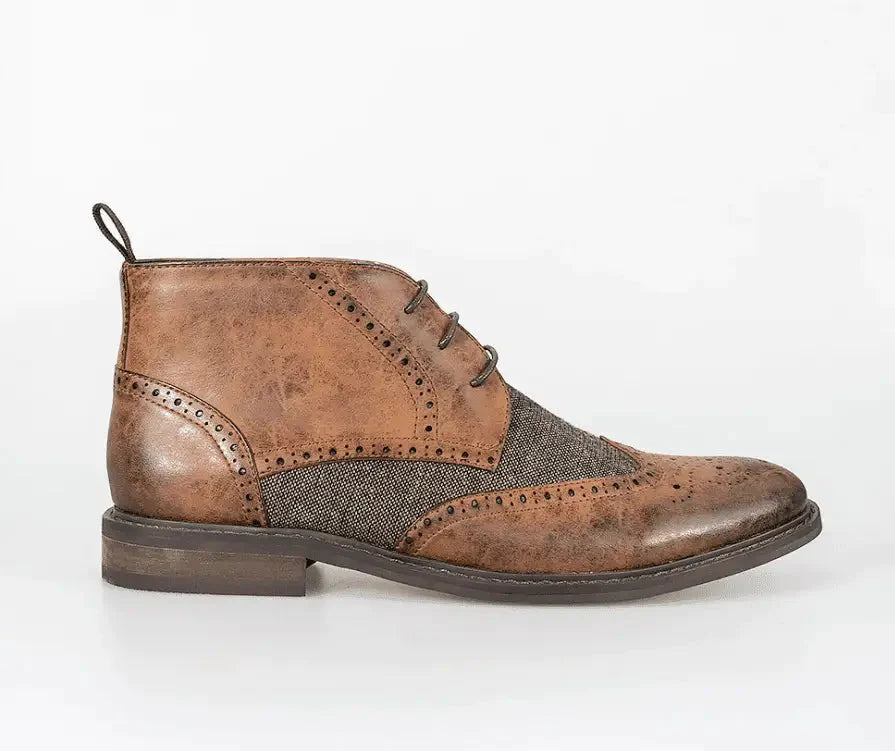 Light Brown Lace-up Boots | Cavani Curtis