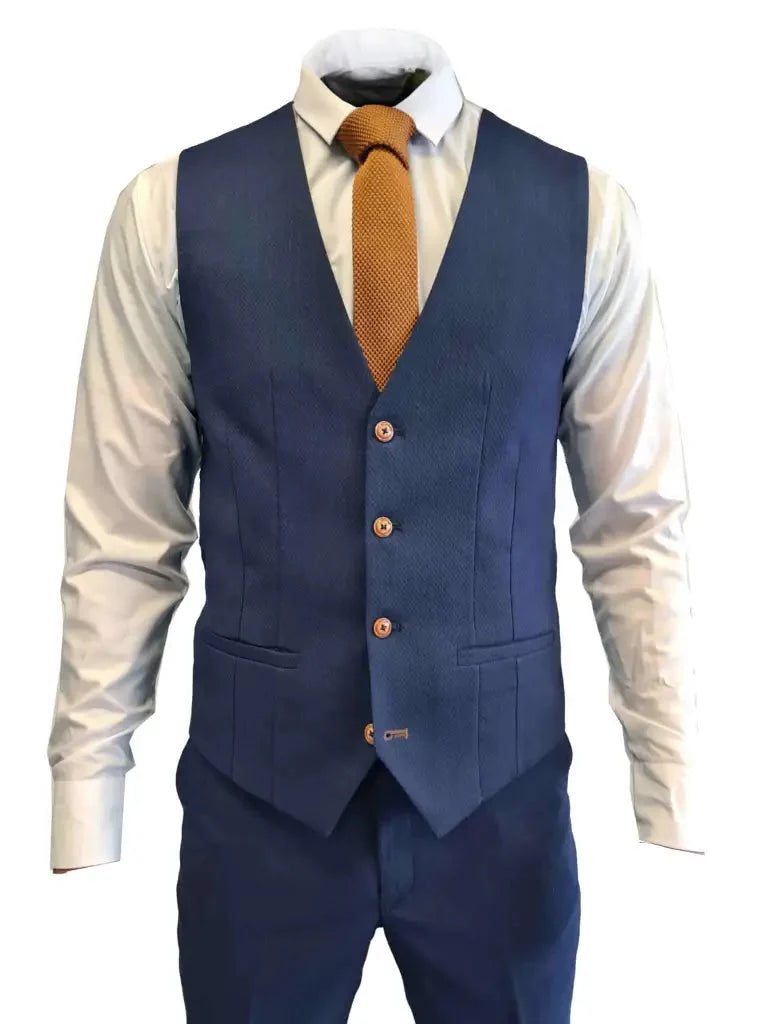 Navy Blue Suit - Max Royal Blue 3-Piece Suit