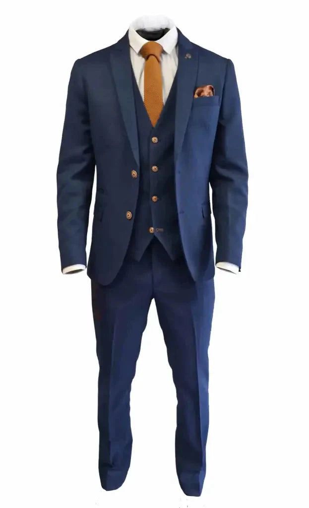 Navy Blue Suit - Max Royal Blue 3-Piece Suit