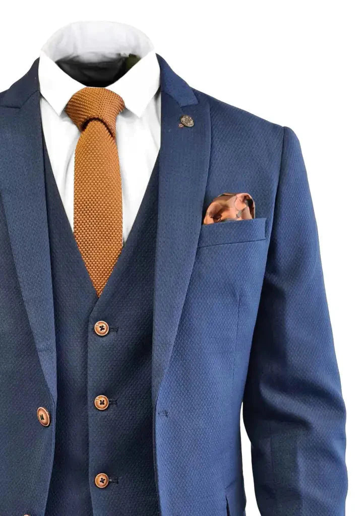 Navy Blue Suit - Max Royal Blue 3-Piece Suit