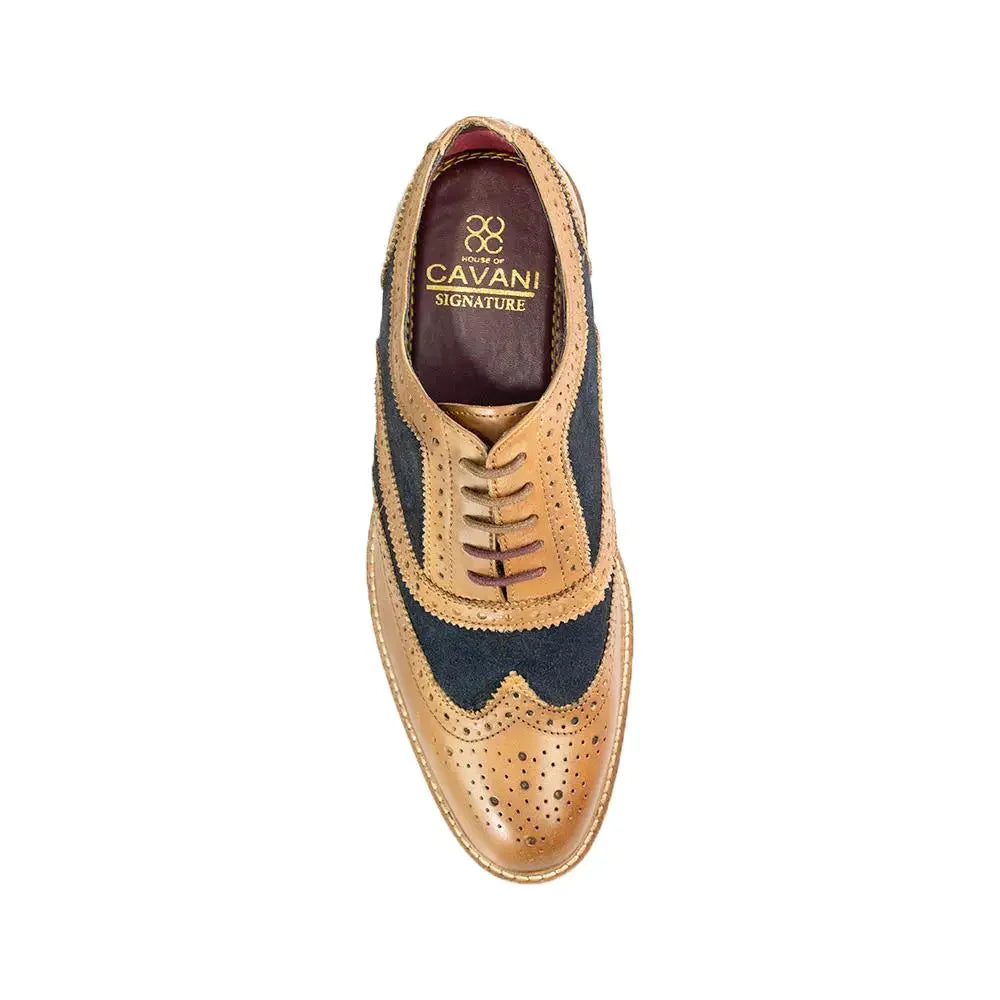 Cavani Shoes | Ellington Navy Tan