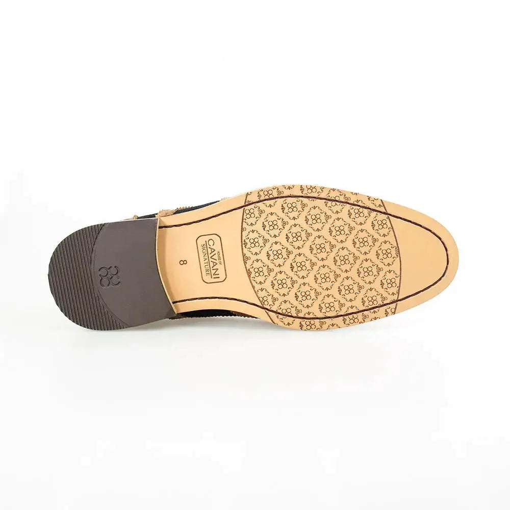 Cavani Shoes | Ellington Navy Tan