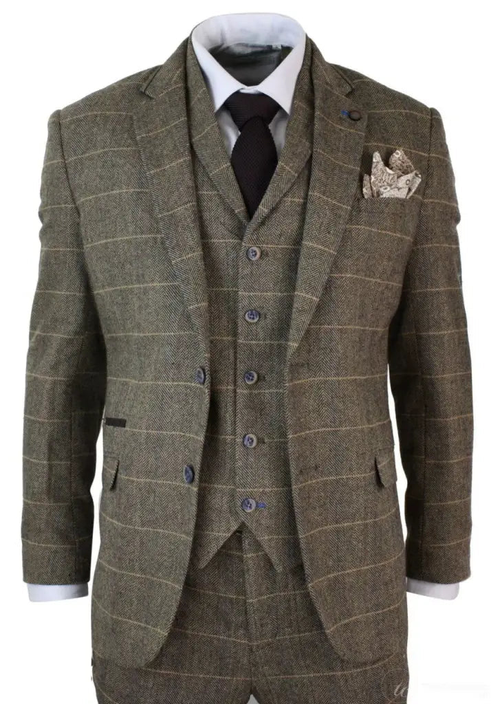 Peaky Blinders Brown Suit, 3-Piece Suit, Blazer, Waistcoat, and Trousers