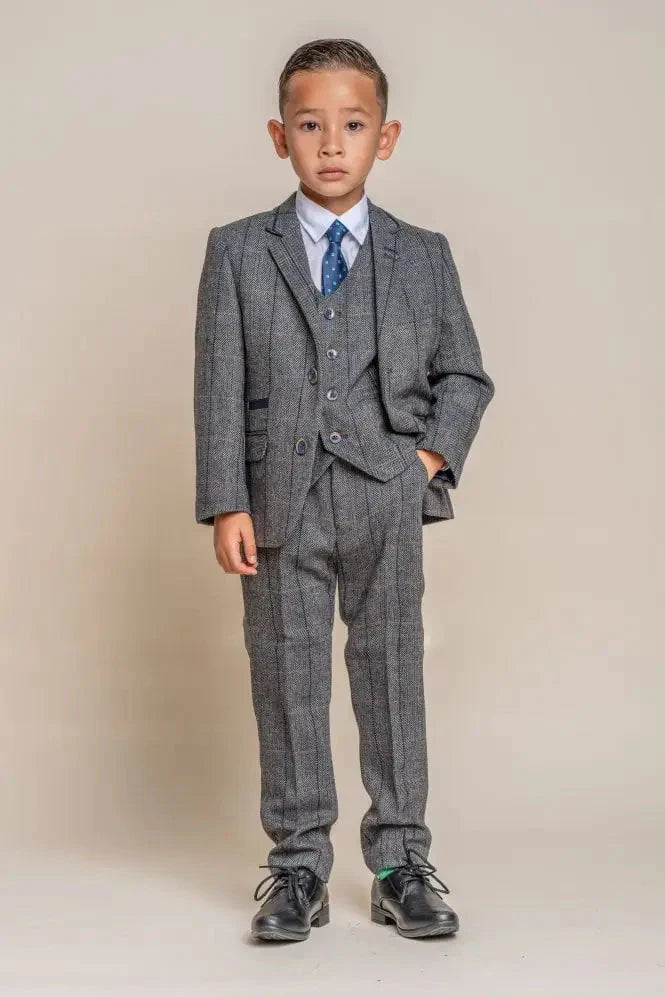 Peaky Blinders children's suit - Grey navy - 1 year - children's suit