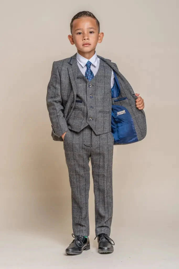 Peaky Blinders children's suit - Grey navy - 1 year - children's suit