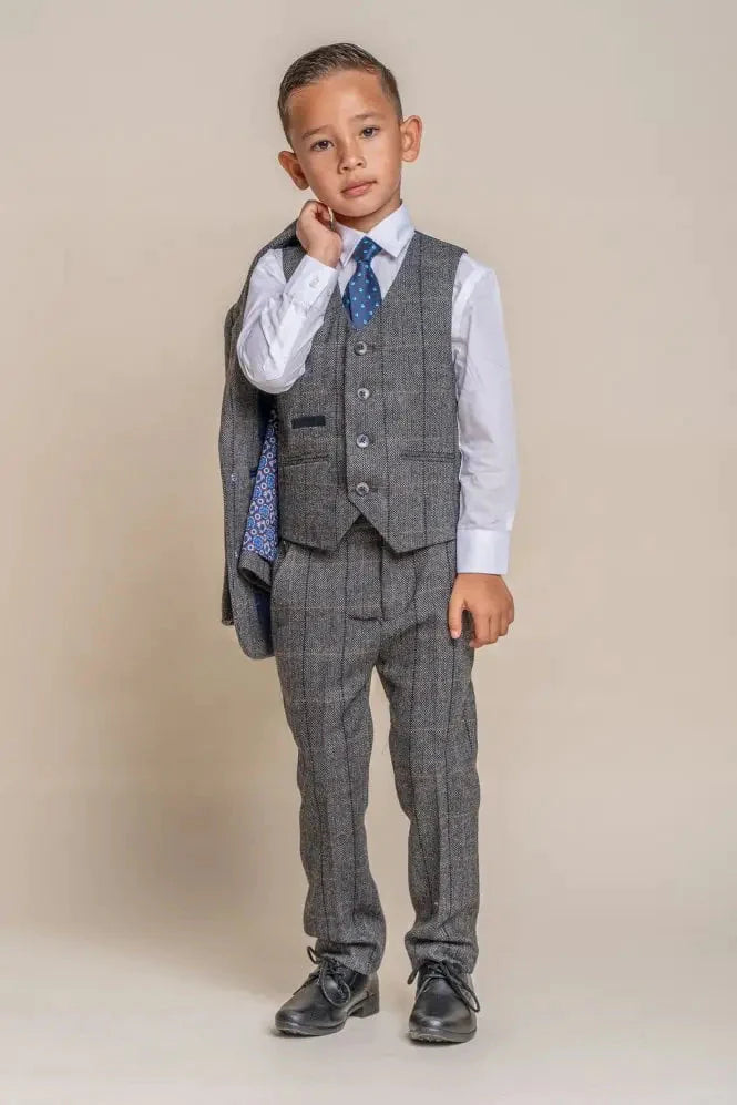 Peaky Blinders children's suit - Grey navy - 1 year - children's suit