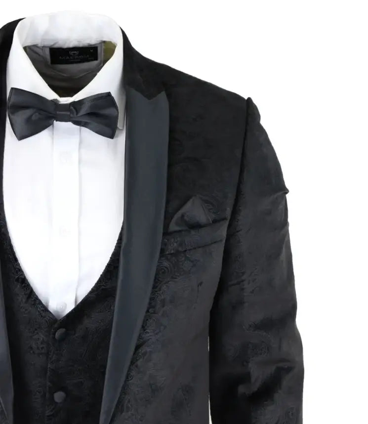 Black Velvet Paisley Tuxedo