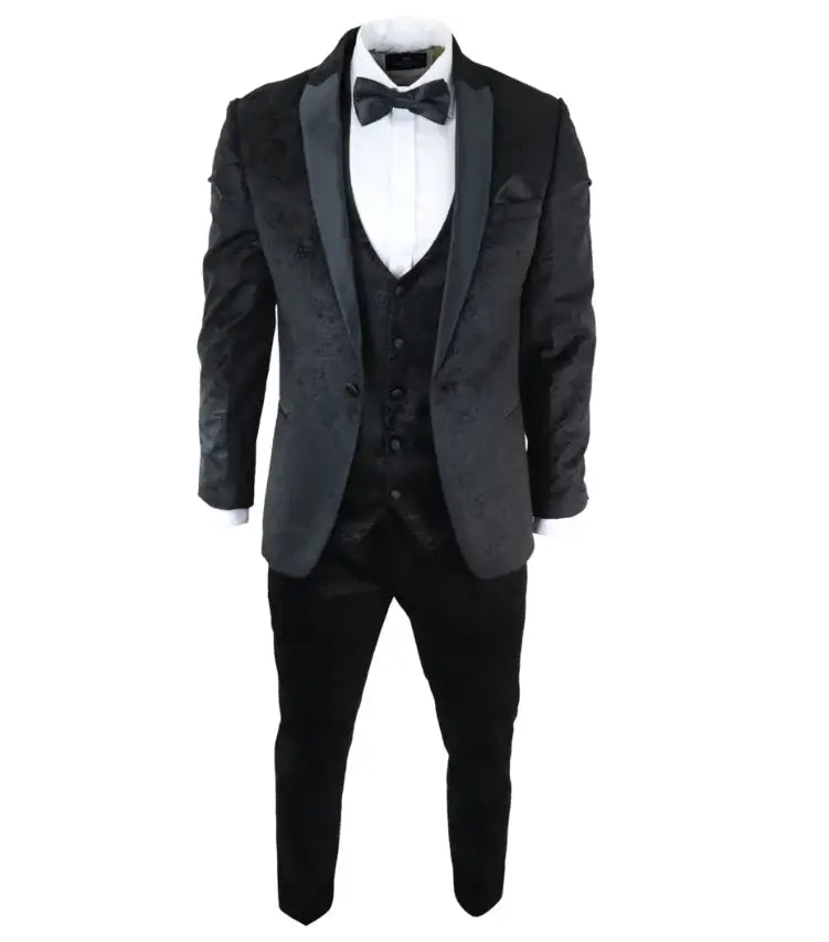 Black Velvet Paisley Tuxedo