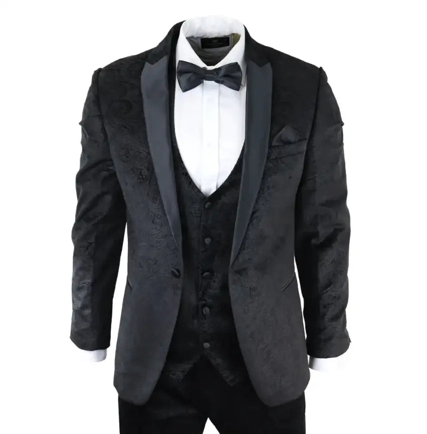 Black Velvet Paisley Tuxedo