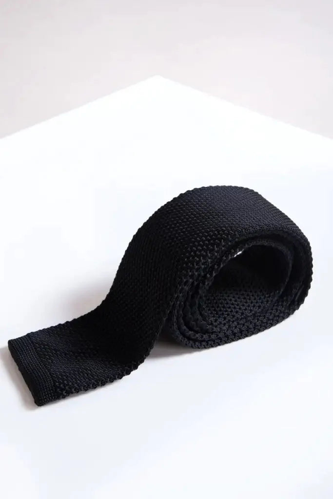 Marc Darcy Black Knitted Tie