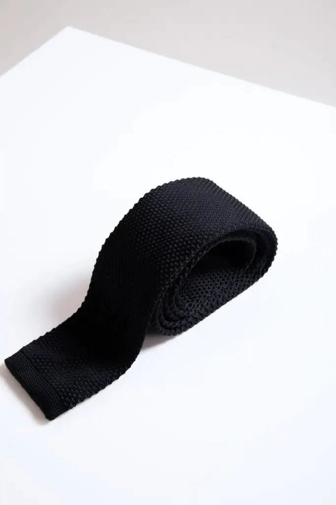 Marc Darcy Black Knitted Tie