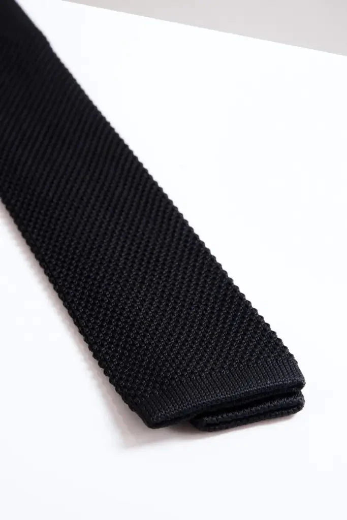 Marc Darcy Black Knitted Tie