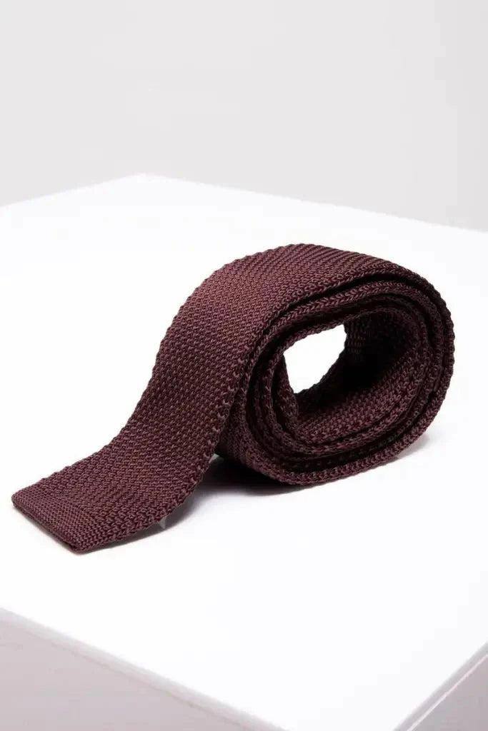 Marc Darcy Brown Knitted Tie