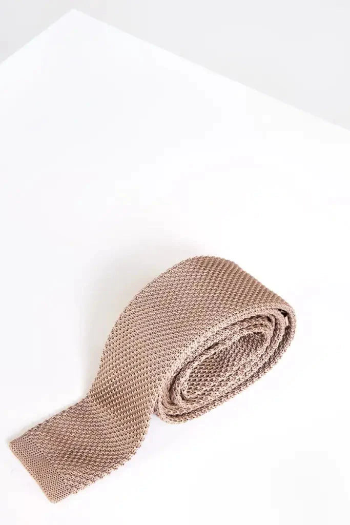 Marc Darcy Light Tan Knitted Tie