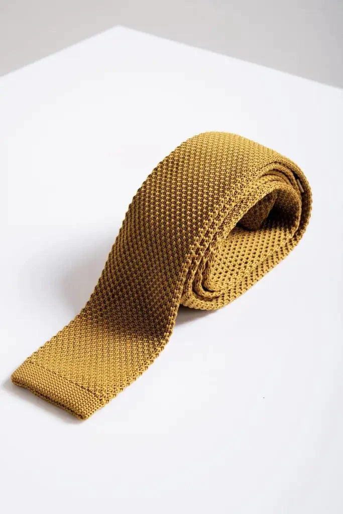 Tie Marc Darcy Mustard Knitted