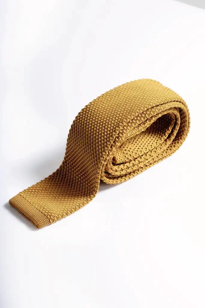 Tie Marc Darcy Mustard Knitted