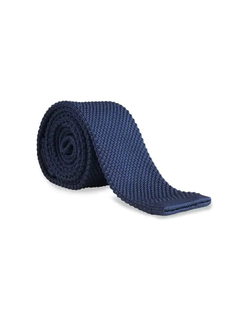 Necktie navy knitted - Garrison Limited navy blue -