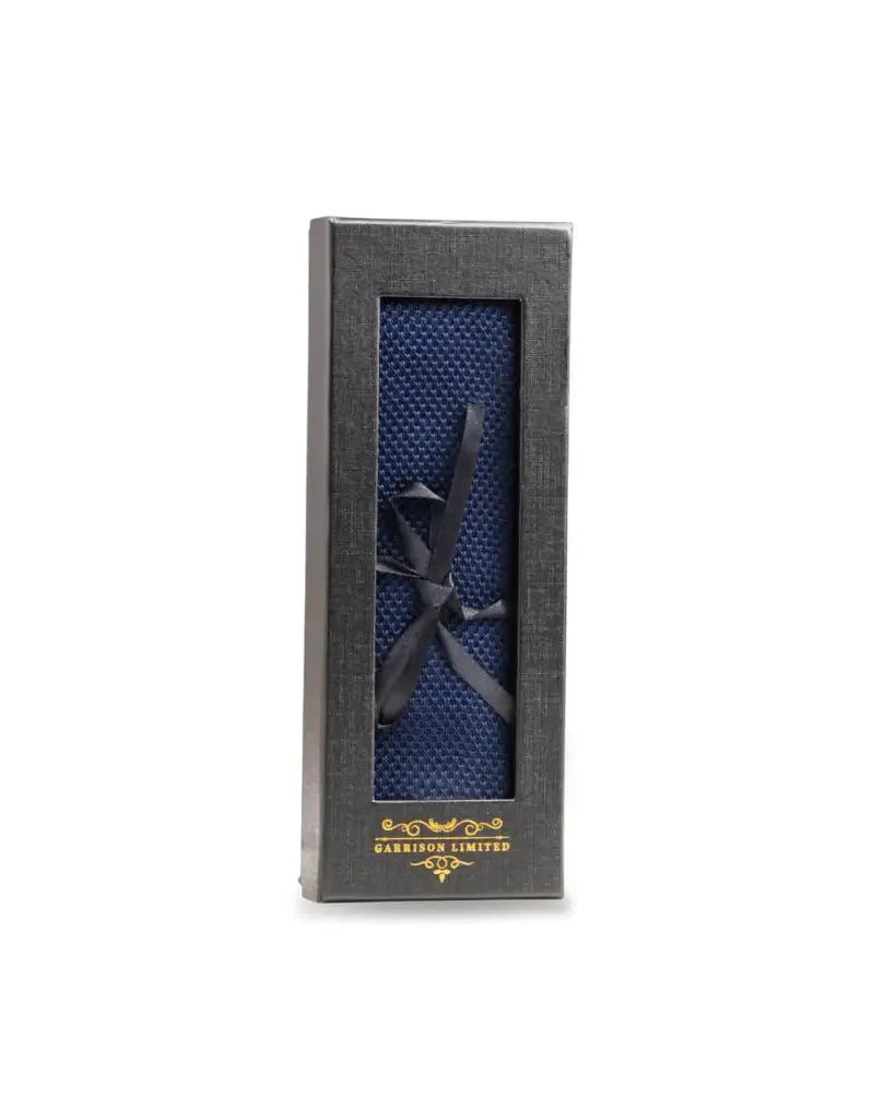 Necktie navy knitted - Garrison Limited navy blue -