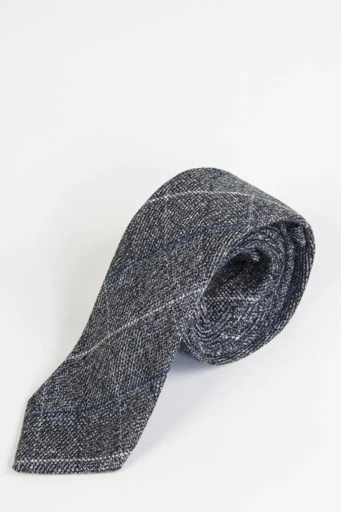 Scott Grey Tweed Check Style Tie