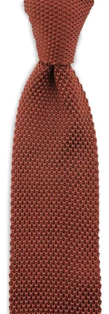 Sir Redman Rust Brown Knitted Tie