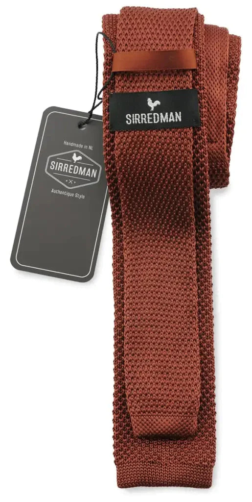 Sir Redman Rust Brown Knitted Tie