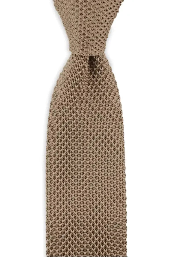 Tan Knitted Tie - Sir Redman