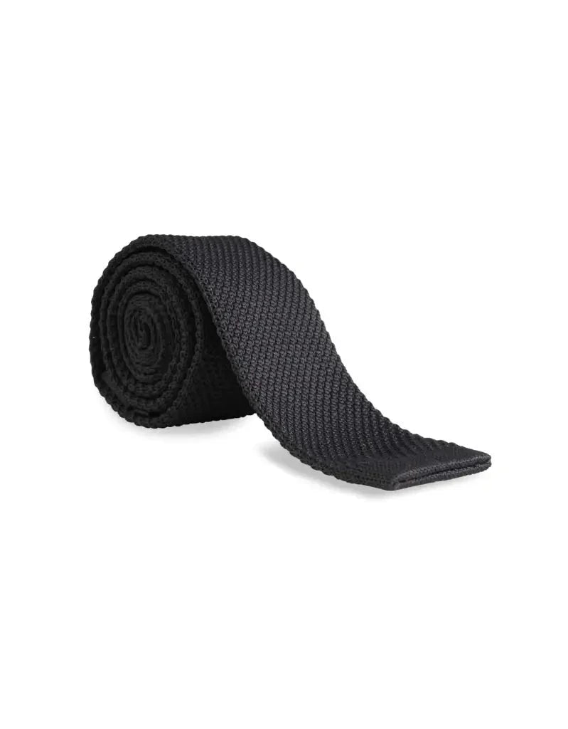 Tie Black Knitted - Garrison Limited Black