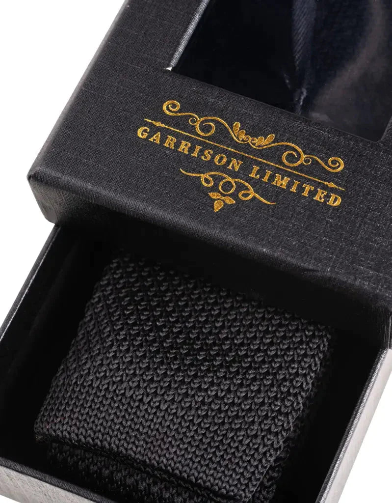 Tie Black Knitted - Garrison Limited Black