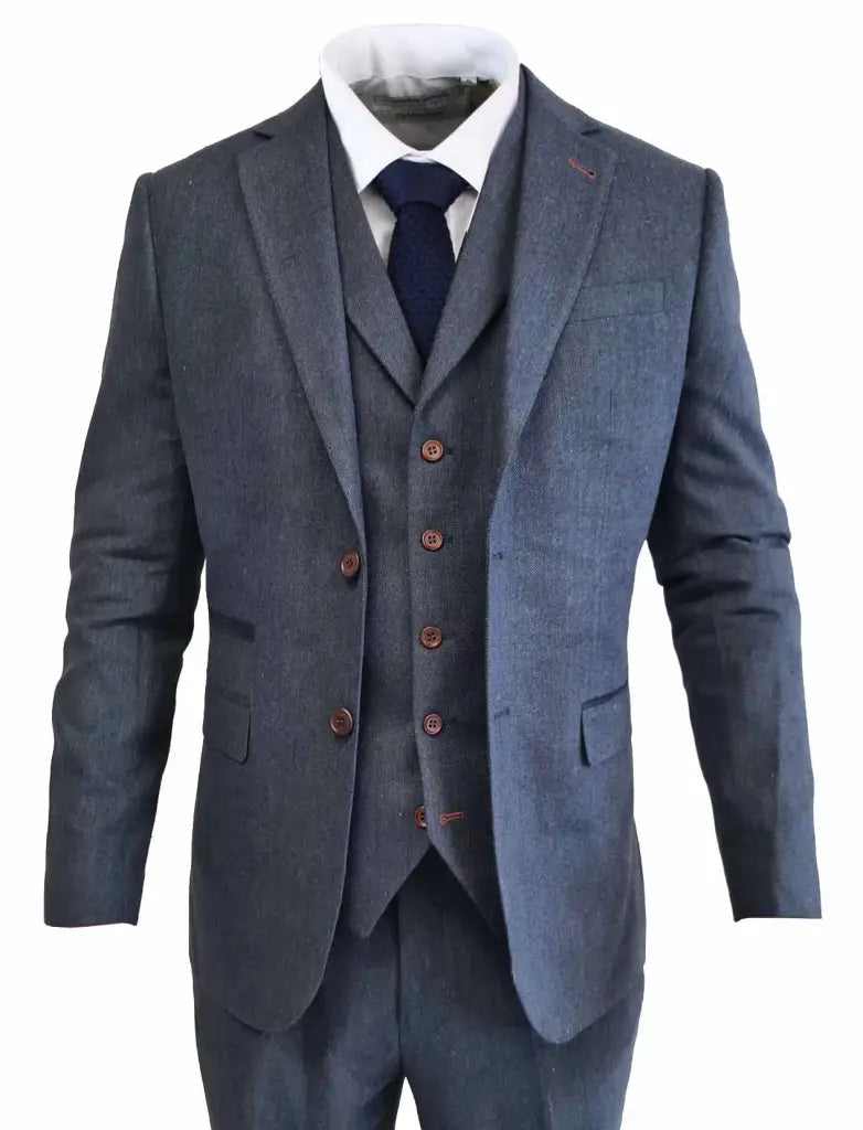 TAVERNY Chief - Men's Three-Piece Suit Gentleman Navy