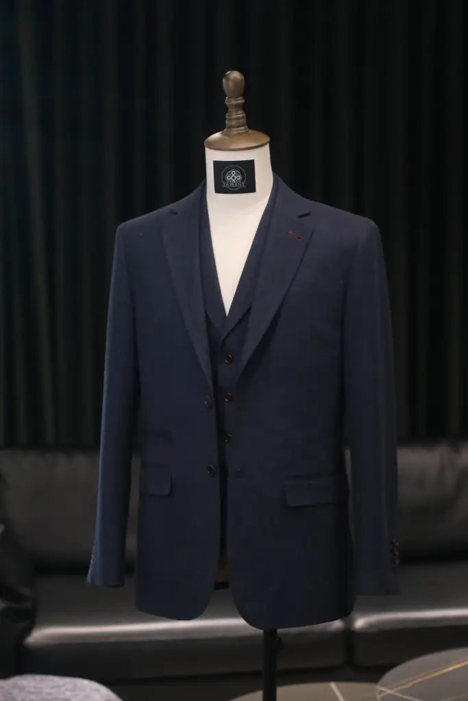 TAVERNY Chief - Men's Three-Piece Suit Gentleman Navy